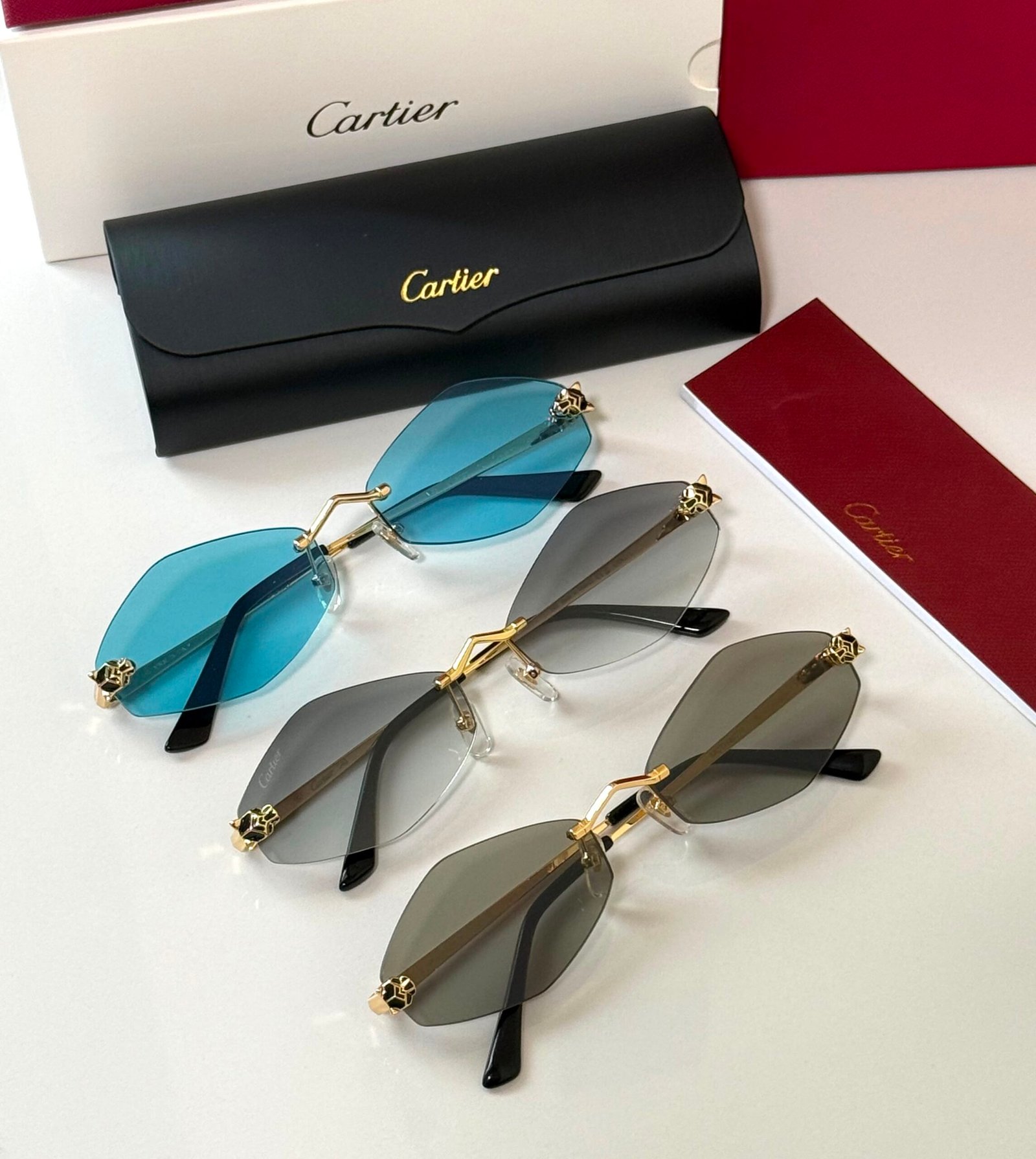 WhatsApp Image 2026-07-29 at 02.31.16 Cartier Panthére de Cartier rimless irregular sunglasses - Image 1