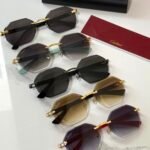 Carier C40439S rimless hexagonal shape sunglasses