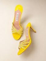 Aquazzura Tequila Daisy Yellow crystal-embellished design - Image 2