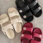GUCCI Marmont Double G sandals adorned with crystal-encrusted logo