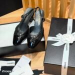 Chanel Slingback heels Quilted leather & a contrasting cap toe