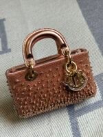Cristian Dior Micro Lady Dior Bags with metallic leather & intricate crystal embroidery - Image 2