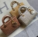 Cristian Dior Micro Lady Dior Bags with metallic leather & intricate crystal embroidery - Image 4