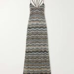 Missoni Striped Metallic Crochet-Knit Maxi Dress