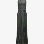 Missoni Long Striped Knit Dress sequin embellishments & a tie-up waist belt
