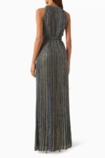 Missoni Long Striped Knit Dress sequin embellishments & a tie-up waist belt - Image 4