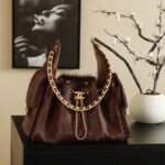 Chanel 25 HOBO Handbag crafted from luxurious "DARK BROWN PONY HAIR"