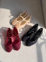 GUCCI GG Crystal Ballet Flats