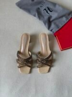 Gina High-Heeled sandals with crystal-embellished straps & block heel - Image 2