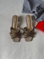 Gina High-Heeled sandals with crystal-embellished straps & block heel - Image 4