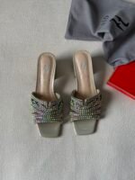 Gina Visage crystal-embellished slide sandals - Image 2