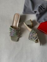 Gina Visage crystal-embellished slide sandals - Image 3