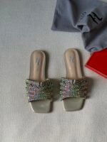 Gina Visage crystal-embellished slide sandals - Image 4