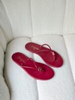 Chanel Thong Sandals summer collection 2026 with small CC logo on the strap