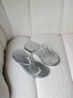 Chanel Thong Sandals summer collection 2026 with small CC logo on the strap - Image 4