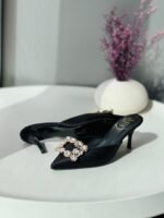 Roger Vivier Efflorescence mules with flower-encrusted crystal buckle - Image 3