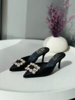 Roger Vivier Efflorescence mules with flower-encrusted crystal buckle - Image 2