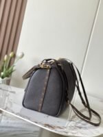 Louis Vuitton Express MM handbag in dark Brown calfskin leather with signature monogram straps (32cm) - Image 3