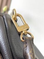 Louis Vuitton Express MM handbag in dark Brown calfskin leather with signature monogram straps (32cm) - Image 5