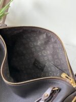 Louis Vuitton Express MM handbag in dark Brown calfskin leather with signature monogram straps (32cm) - Image 7