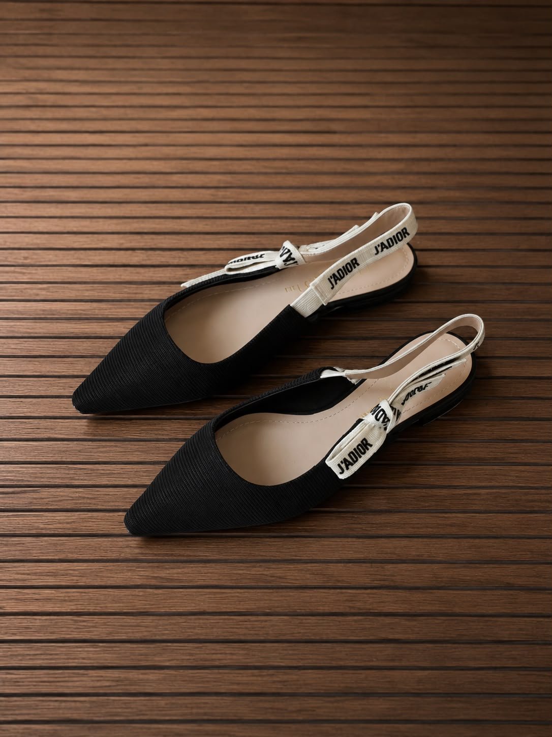 WhatsApp Image 2026-08-04 at 18.26.11 Dior J'dior slingback heels black technical fabric embroidered ribbon and bow detail - Image 1
