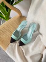 Chanel slingback heels classic colorway with a pointed cap toe - Image 7