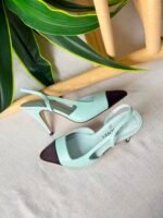 Chanel slingback heels classic colorway with a pointed cap toe - Image 9