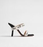 Dior J'Adior Strap heel sandals Black embroidered cotton with a leather sole - Image 5