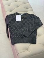 Chanel sweater prominent quilted diamond pattern & delicate pearl embellishments - Image 3
