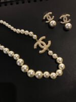 Chanel Classic Model Choker & Earrings Set - Image 3