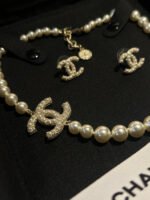 Chanel Classic Model Choker & Earrings Set - Image 6
