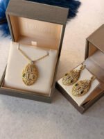 Bvlgari Serpent Set Necklace & Earrings Swarovski Stones - Image 2