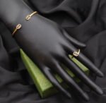 Gucci GG Stone Bangle with Ring - Image 2