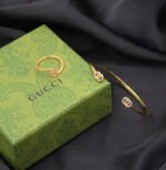 Gucci GG Stone Bangle with Ring - Image 4