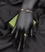 Gucci GG Stone Bangle with Ring - Image 3