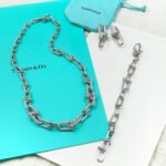 Tiffany & Co. Hardware Silver Necklace, Bracelet & Earrings
