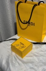 Fendi O'Lock-Motif Crystal Earrings | Gold - Image 3