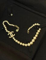 Chanel CC 100th Anniversary Faux Pearl Pendant & Earrings - Image 2