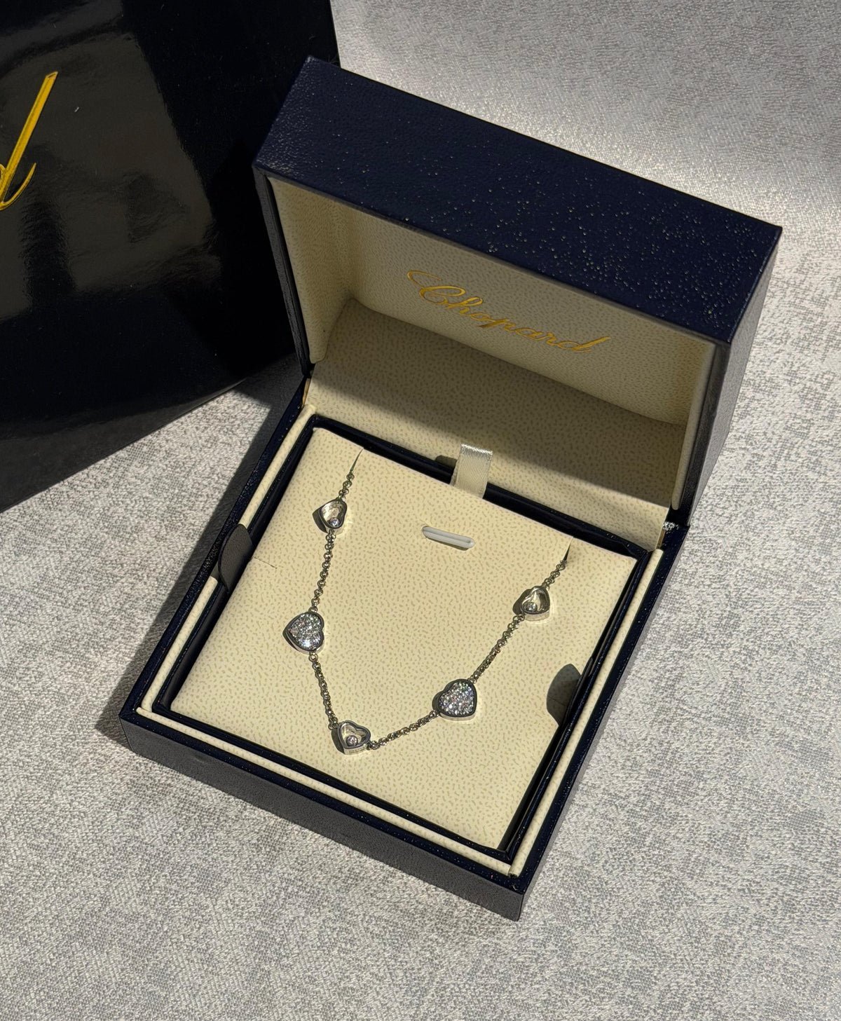 WhatsApp Image 2026-08-06 at 20.40.44 Chopard Happy Hearts White Gold Diamond Pendant & Earrings - Image 1
