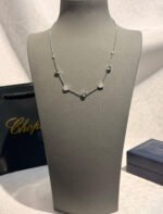 Chopard Happy Hearts White Gold Diamond Pendant & Earrings - Image 4