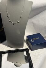 Chopard Happy Hearts White Gold Diamond Pendant & Earrings - Image 3