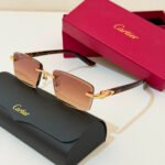 Cartier C Décor Rimless Rectangle Sunglasses