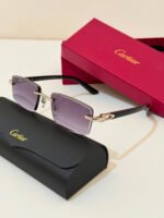 Cartier C Décor Rimless Rectangle Sunglasses - Image 4