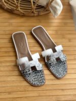 Hermès Blanc Crocodile Oran - Image 4