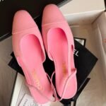 Chanel Denim Cap Toe CC slingback Flats