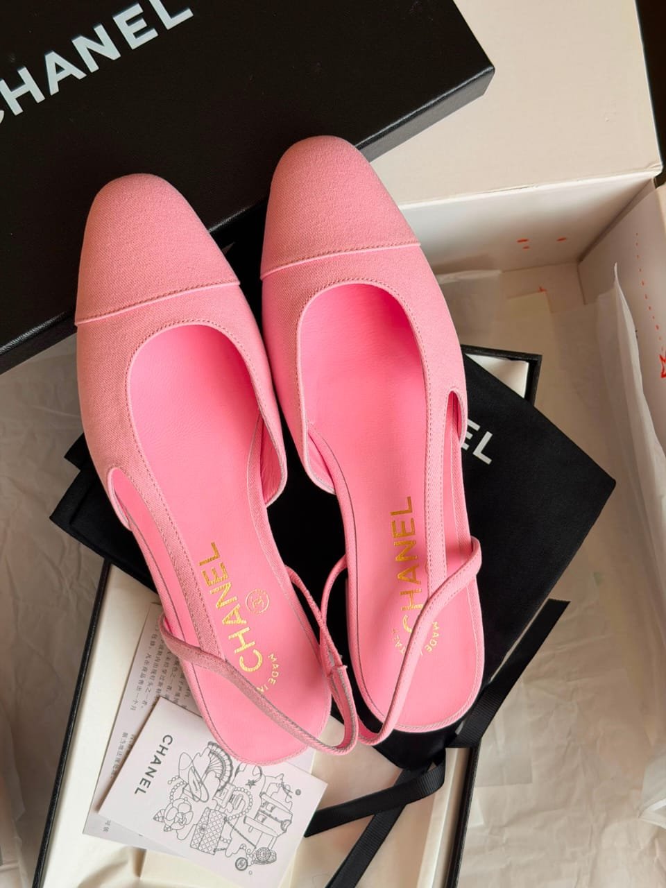WhatsApp Image 2026-08-07 at 13.55.30 Chanel Denim Cap Toe CC slingback Flats - Image 1