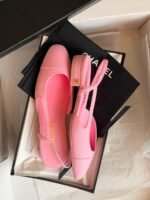 Chanel Denim Cap Toe CC slingback Flats - Image 2