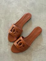 Dolce & Gabbana DG Logo Flat Sandals - Image 3