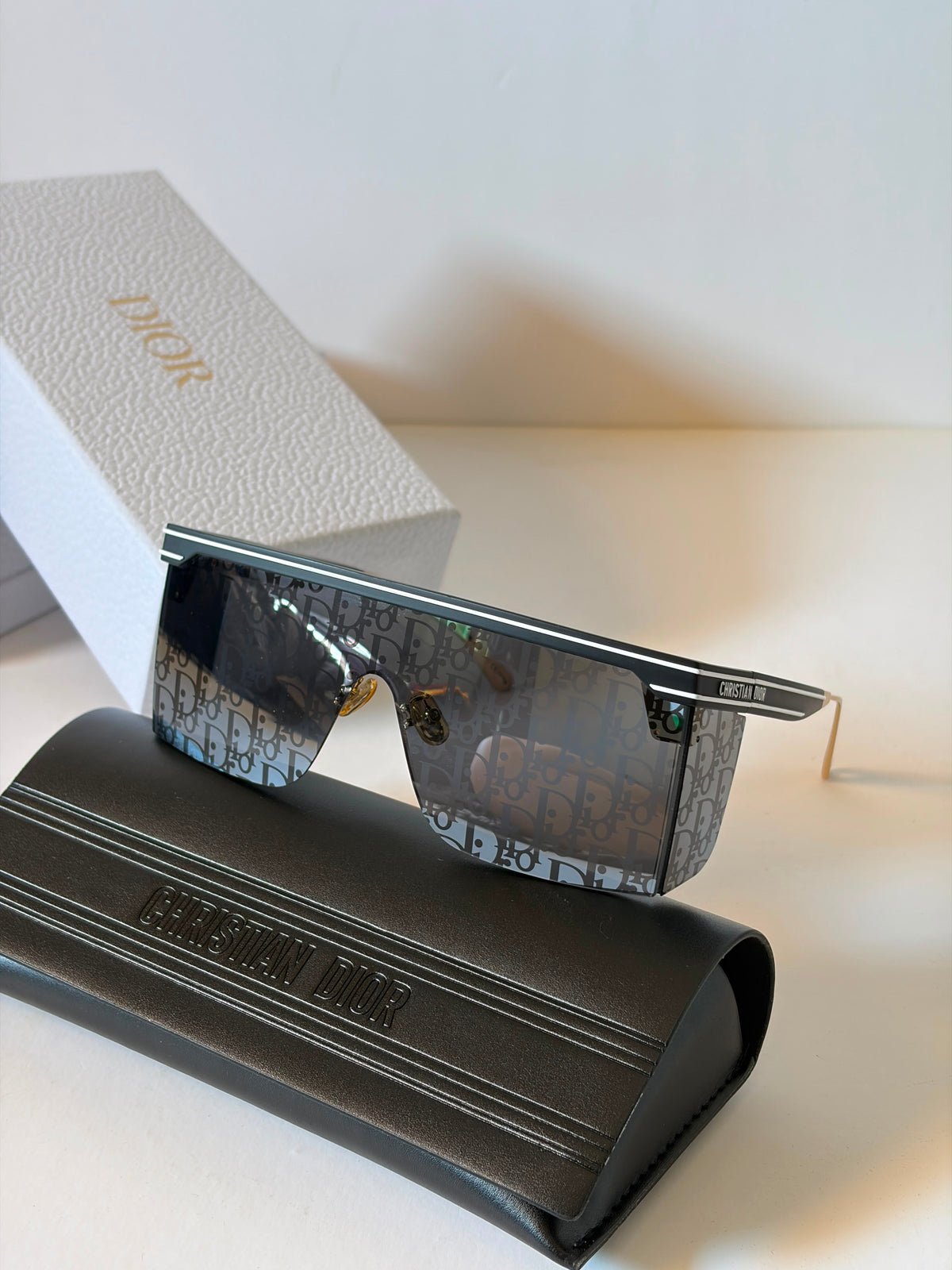 WhatsApp Image 2026-08-07 at 19.58.47 Dior Navy Blue Dior Club M1U Oblique Mask Shield Sunglasses - Image 1