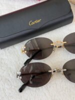 Cartier Eyeware Oval-Frame Sunglasses - Image 4